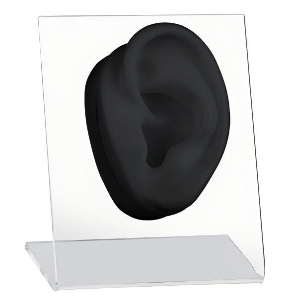 One Black Left Ear on Stand