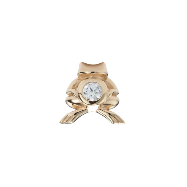 14Kt Solid Yellow Gold Frog Top