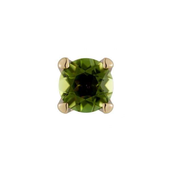 18Kt Solid Yellow Gold 4 Prongs Set Threadless Top