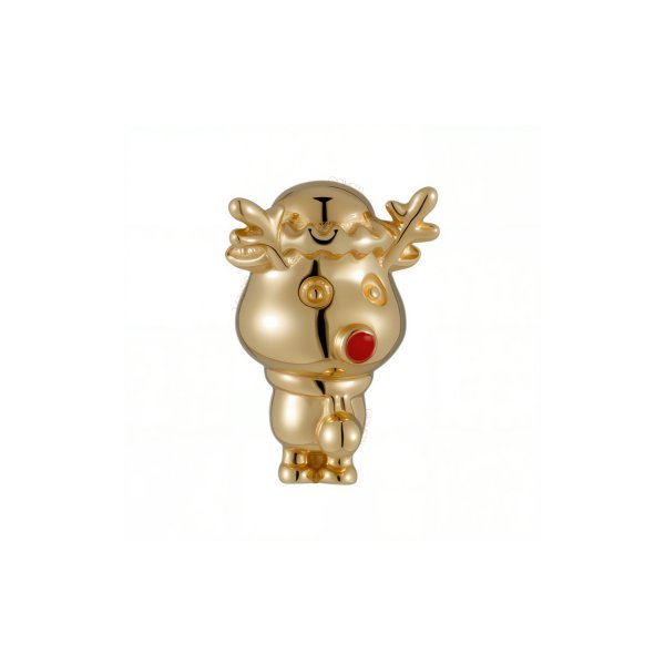 18Kt Christmas Gemmed Deer Threadless Top