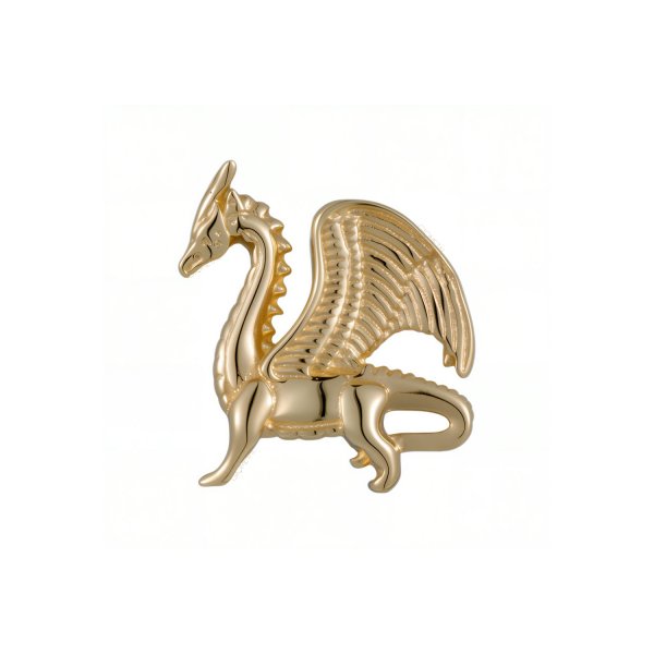 18Kt Solid Yellow Gold Dragon Threadless Top