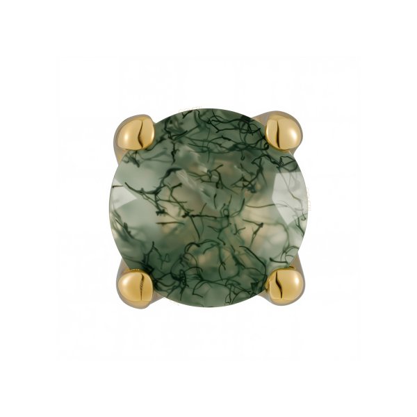 18Kt Solid Yellow Gold 4 Prongs Set Threadless Top