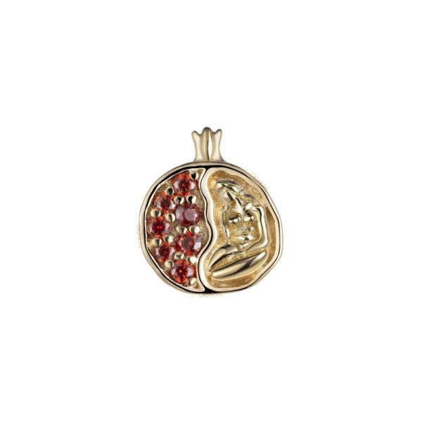 14Kt Pomegranate with Thinking Woman Threadless Top