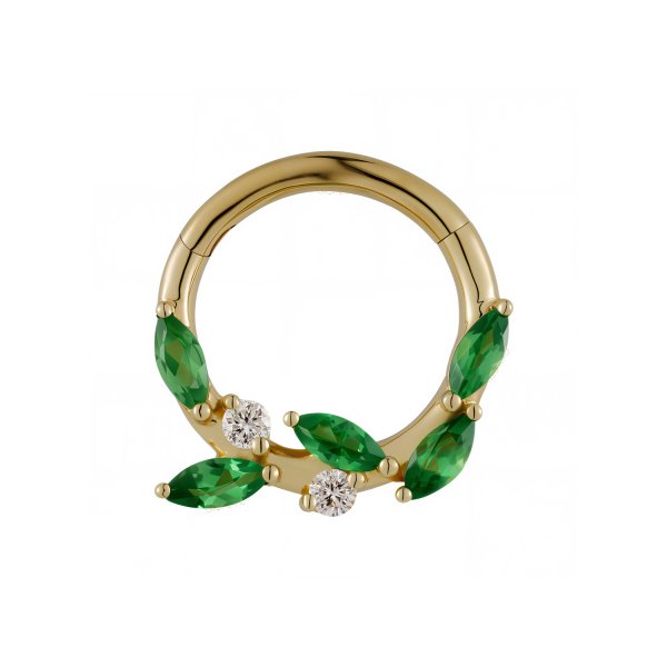 18Kt Solid Yellow Gold Twig Hinged Ring