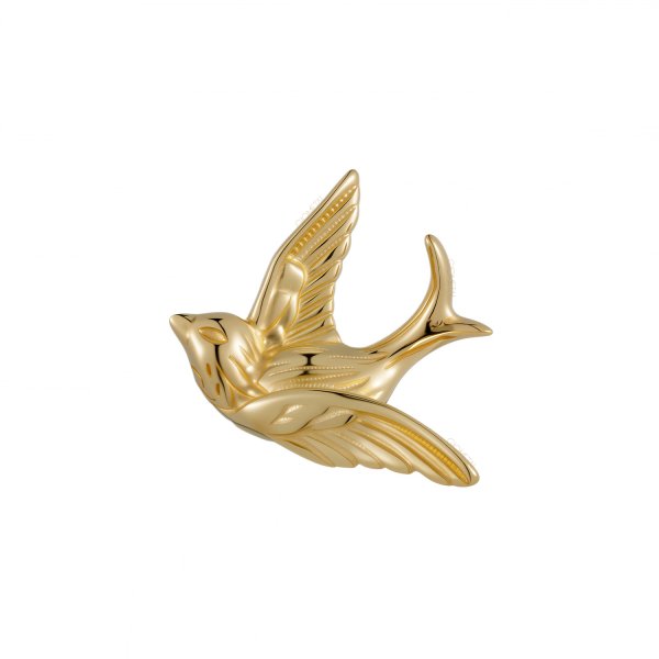 18Kt Solid Yellow Gold Peace Dove Threadless Top