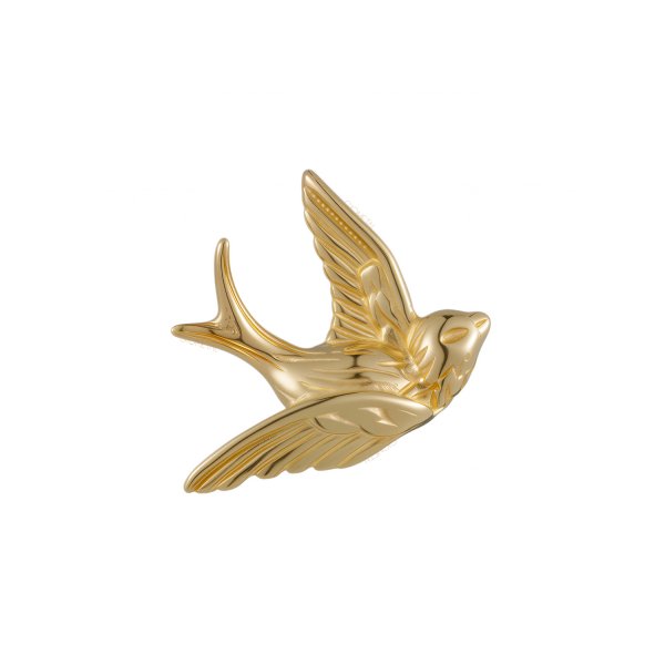 18Kt Solid Yellow Gold Peace Dove Threadless Top