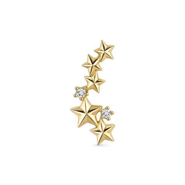 14Kt Solid Yellow Gold Shooting Star Cluster Top