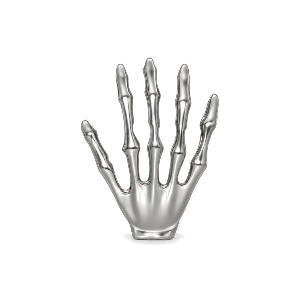Titanium Threadless Skeleton Hand Top