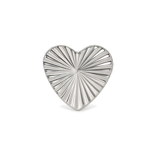 Titanium Threadless Grooved Crescent Moon Top